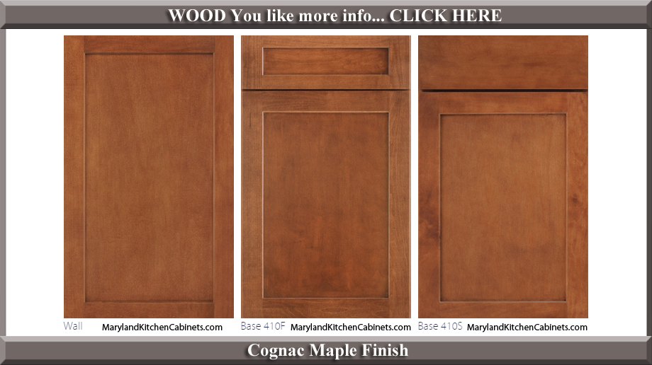 410 Cognac Maple Finish Cabinet Door Style