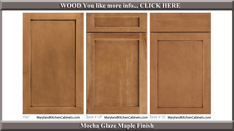 410 Mocha Glaze Maple Finish Cabinet Door Style