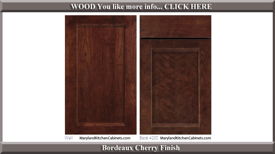 420 Bordeaux Cherry Finish Cabinet Door Style