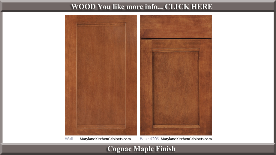 420 Cognac Maple Finish Cabinet Door Style