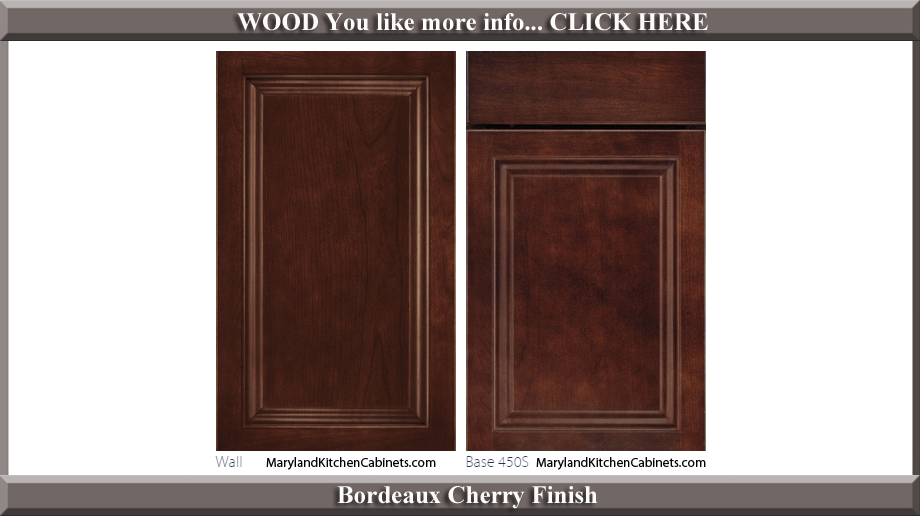 450 Bordeaux Cherry Finish Cabinet Door Style