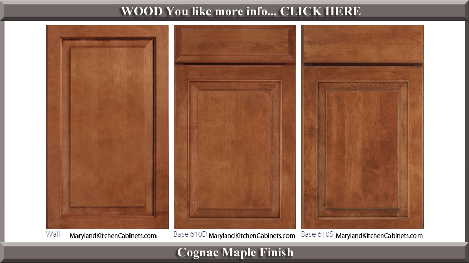 610 Cognac Maple Finish Cabinet Door Style