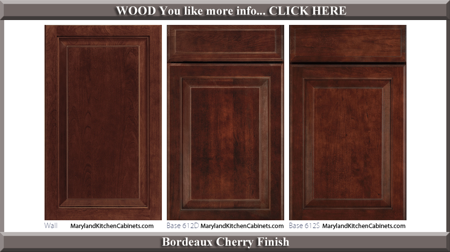 612 Bordeaux Cherry Finish Cabinet Door Style