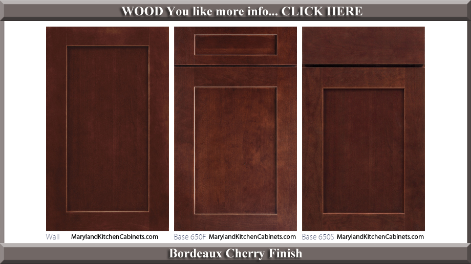 650 Bordeaux Cherry Finish Cabinet Door Style