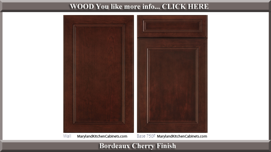 750 Bordeaux Cherry Finish Cabinet Door Style