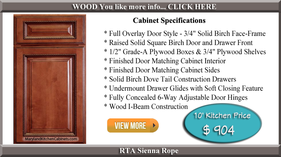 Sienna Rope RTA Cabinets